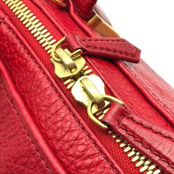 FENDI chameleon Shoulder Bag Hand Bag 2way bag Red - Picture 5 of 12